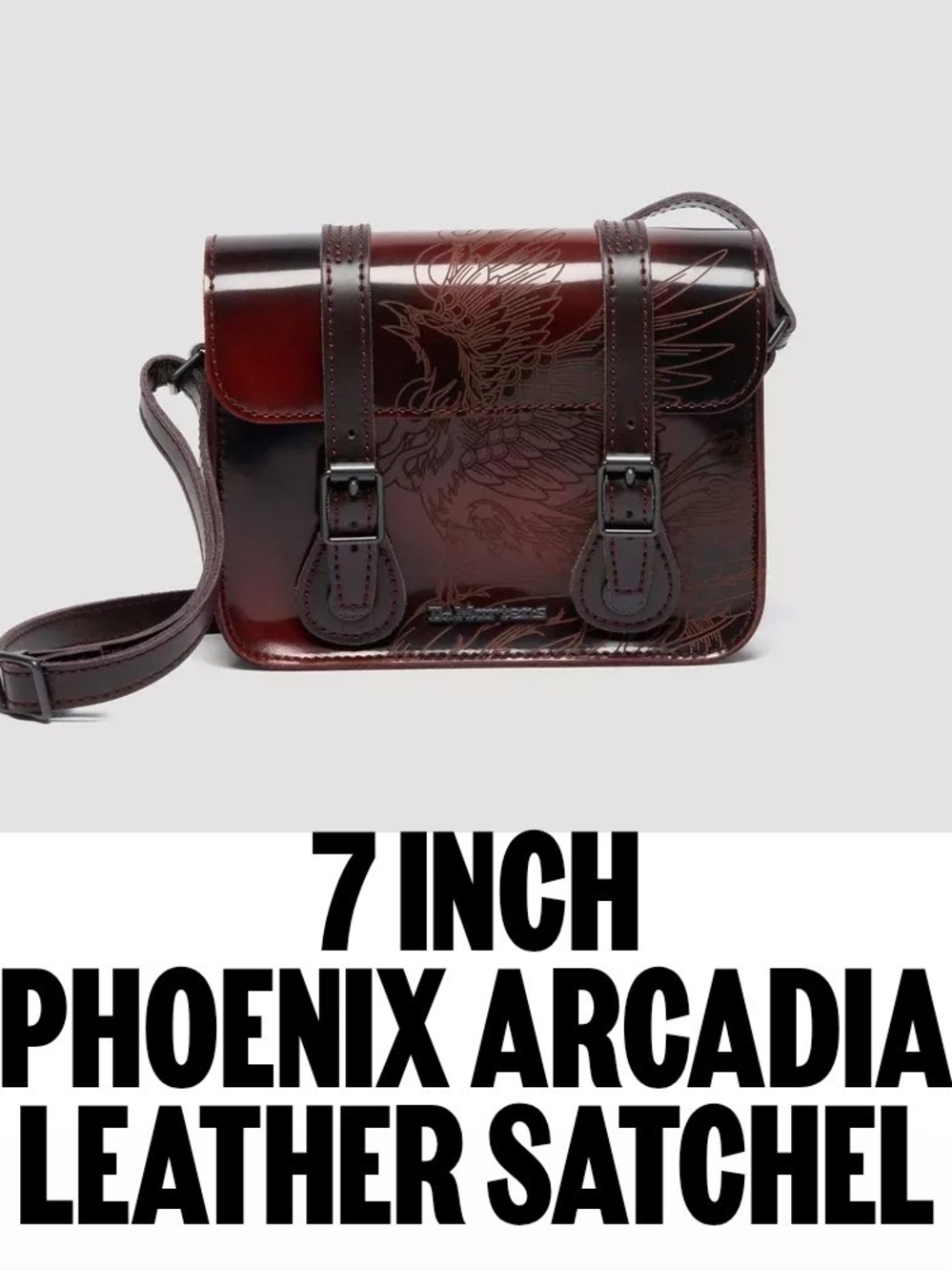 Arcadia Leather Messenger Bag - Deep Brown with Burgundy Sheen